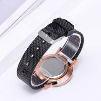 Fashion Creative Quartz Watches Couple Watches Digital Mesh Band Watches