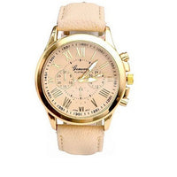 Three eye watches, retro GENEVA, Geneva students, couples, watches, men's belts, quartz trends watches