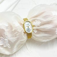 Sunlifex Cross-Border Bestseller Small-Dial Oval Gold Wheat-Grain Watch