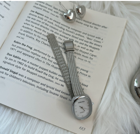 Sunlifex Cross-Border Bestseller Small-Dial Oval Gold Wheat-Grain Watch